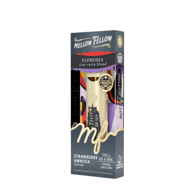 Euphoria Blend 2ml Live Resin Disposable Vape - Strawberry Amnesia (Sativa) - Image 4