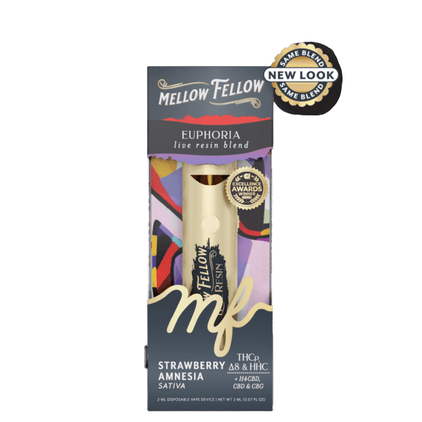 Euphoria Blend 2ml Live Resin Disposable Vape - Strawberry Amnesia (Sativa)