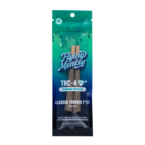 Flying Monkey THC-A Diamond Infused Pre Rolls 4G - Image 8