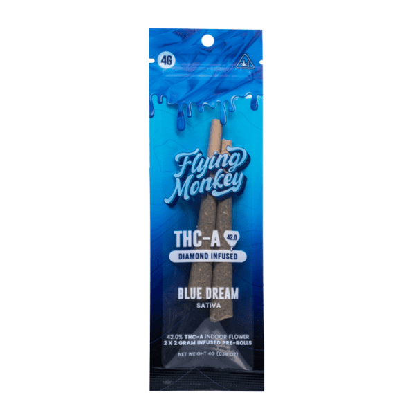 Flying Monkey THC-A Diamond Infused Pre Rolls 4G - Image 7