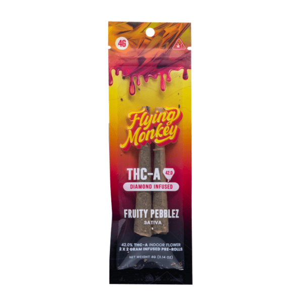 Flying Monkey THC-A Diamond Infused Pre Rolls 4G - Image 6