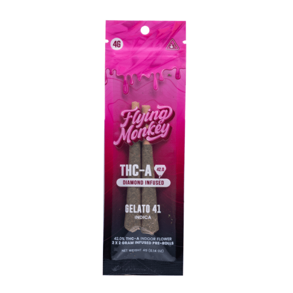 Flying Monkey THC-A Diamond Infused Pre Rolls 4G - Image 5